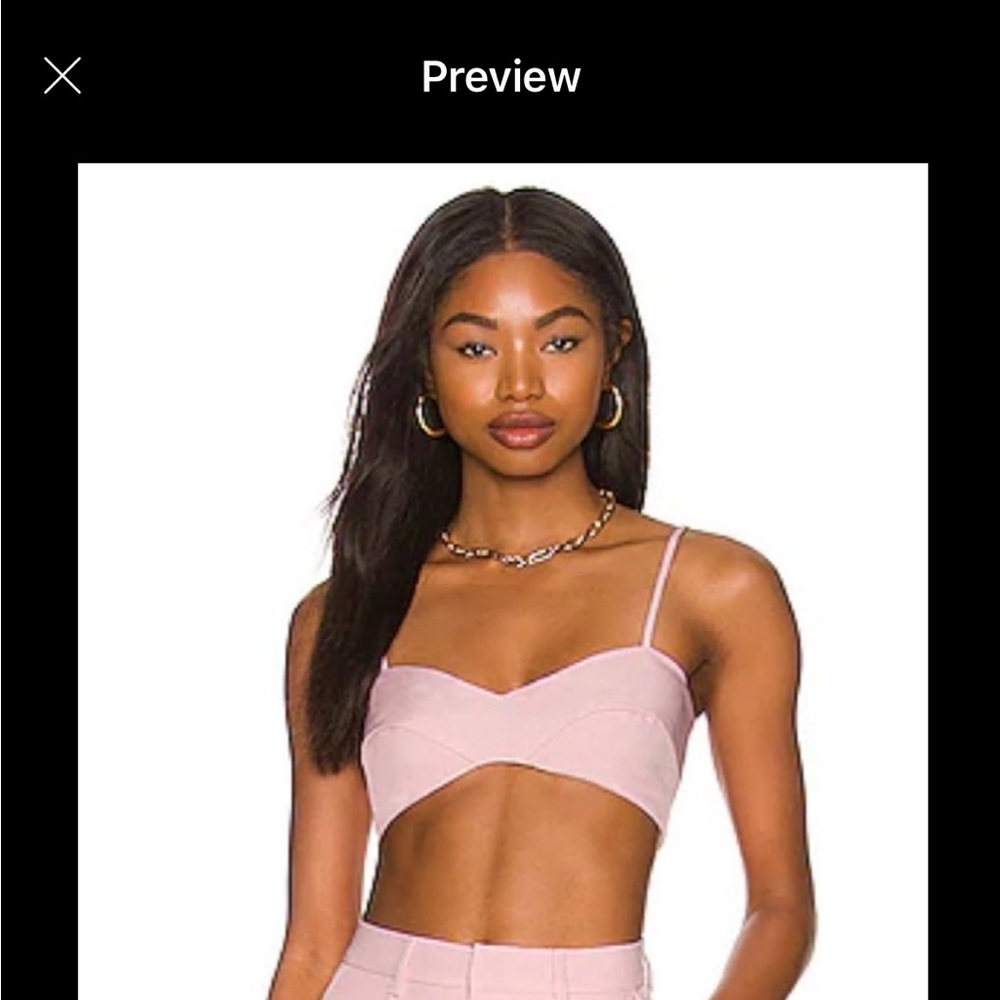 Bardot bralette, size XL/10, baby pink